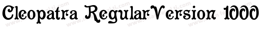 Cleopatra RegularVersion 1000字体转换